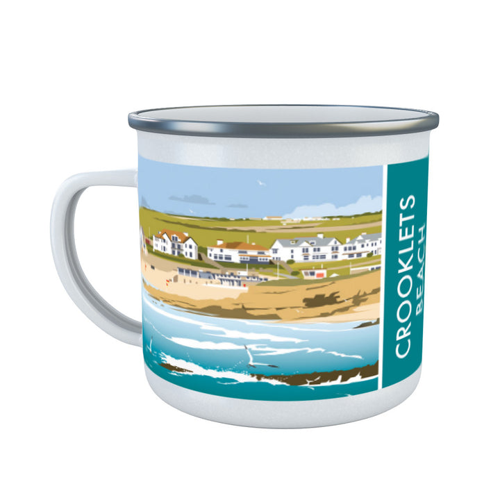 Crooklets Beach, Cornwall Enamel Mug