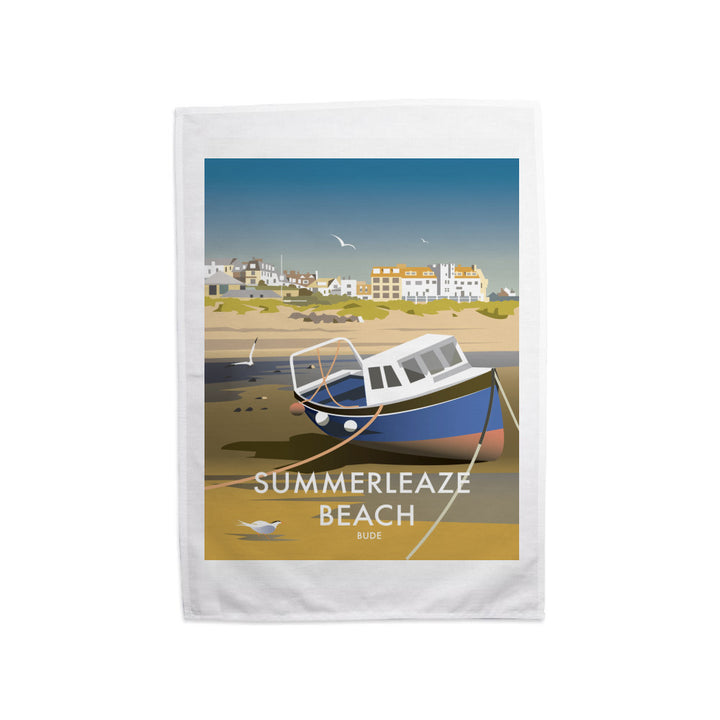 Summerleaze Beach, Cornwall Tea Towel