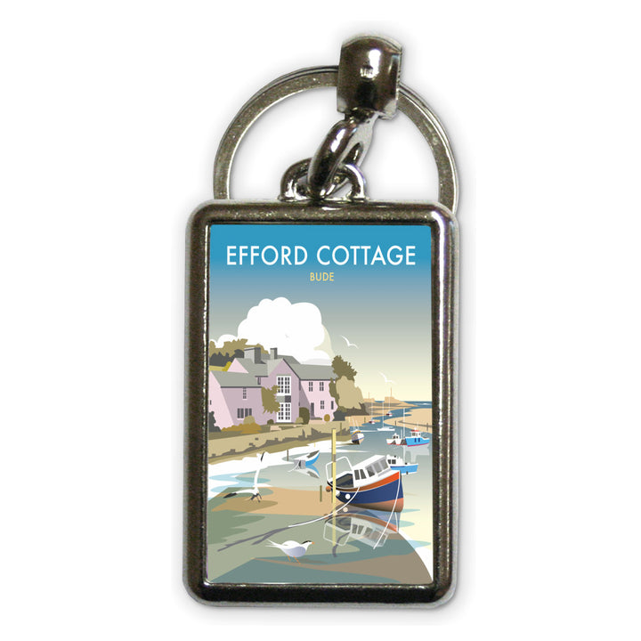 Efford Cottage, Cornwall Metal Keyring