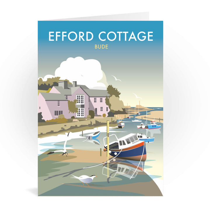 Efford Cottage, Cornwall Greeting Card 7x5
