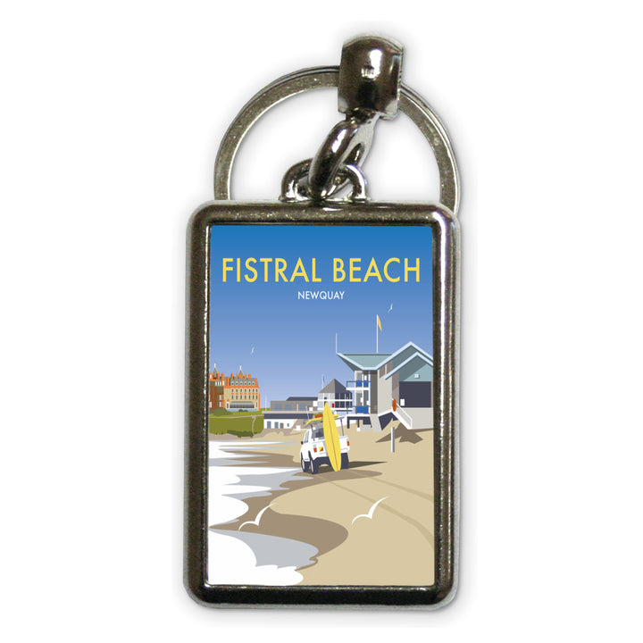Fistral Beach, Newquay Metal Keyring