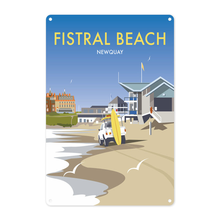 Fistral Beach, Newquay Metal Sign