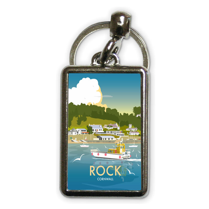 Rock, Cornwall Metal Keyring