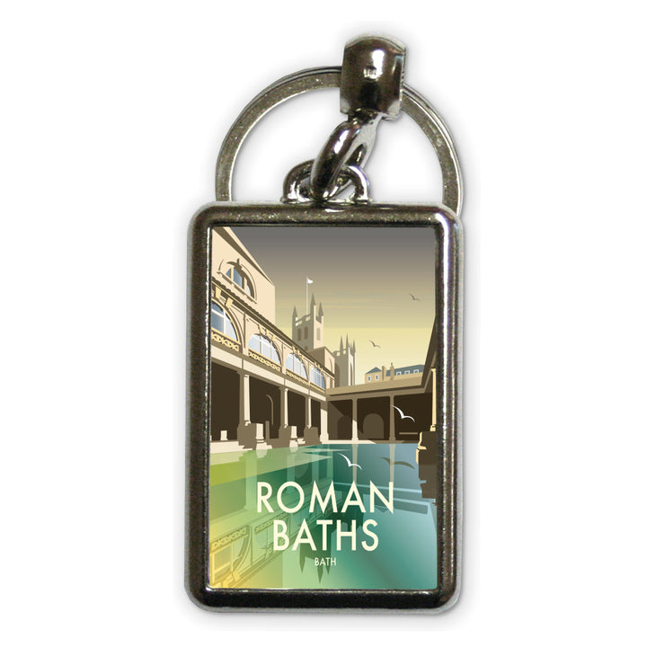 Roman Baths Metal Keyring