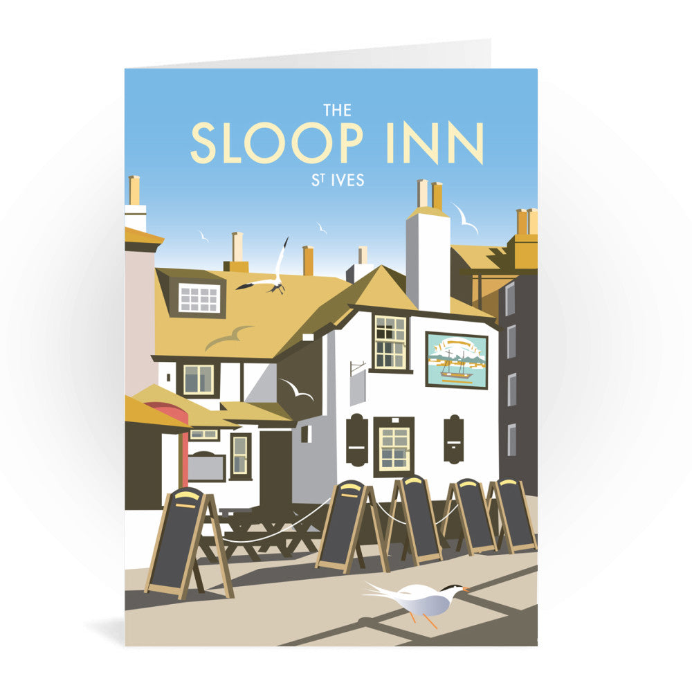 The Sloop Inn, St Ives Greeting Card 7x5