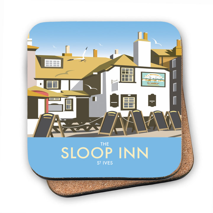 The Sloop Inn, St Ives MDF Coaster