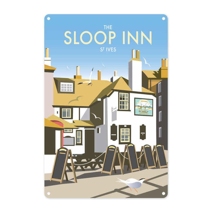 The Sloop Inn, St Ives Metal Sign