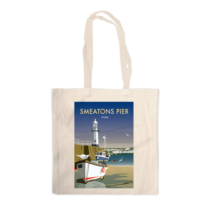 Smeatons Pier, St Ives Canvas Tote Bag