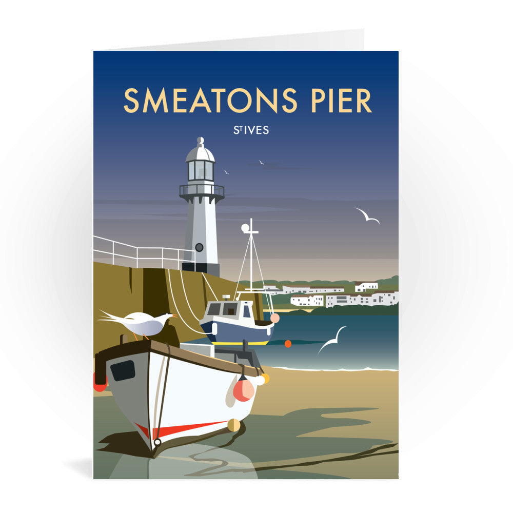 Smeatons Pier, St Ives Greeting Card 7x5