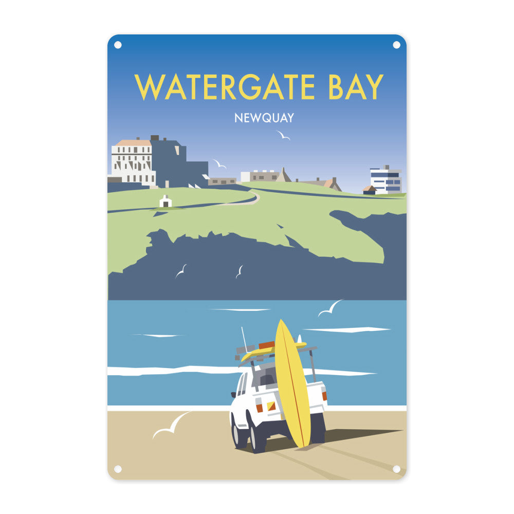 Watergate Bay, Cornwall Metal Sign