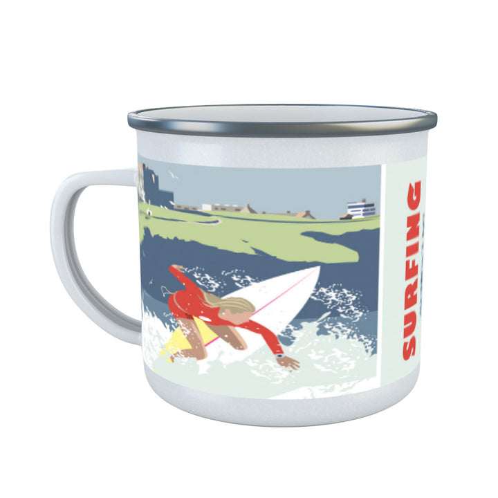 Watergate Bay, Cornwall Enamel Mug