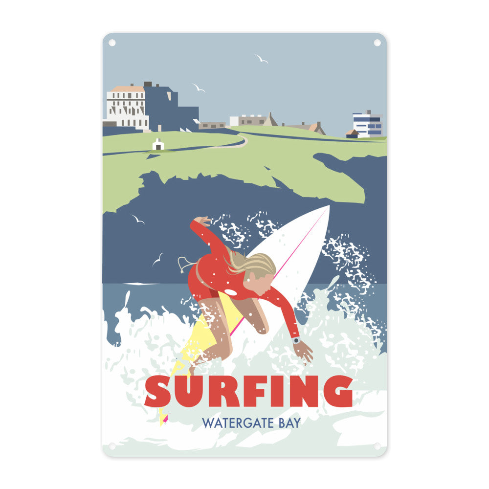 Watergate Bay, Cornwall Metal Sign