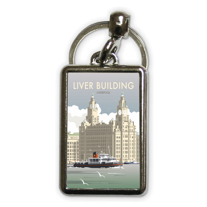 Liver Building, Liverpool Metal Keyring