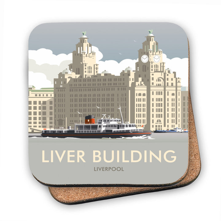 Liver Building, Liverpool MDF Coaster