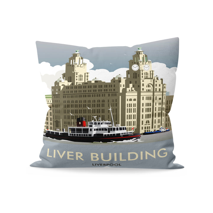 Liver Building, Liverpool Fibre Filled Cushion