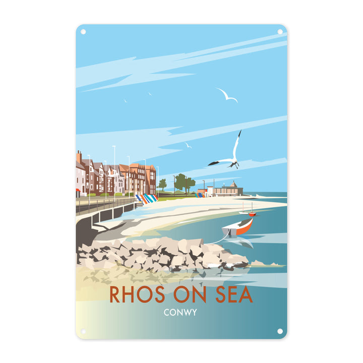 Rhos on Sea, Wales Metal Sign