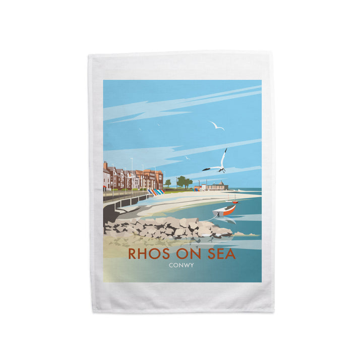 Rhos on Sea, Wales Tea Towel