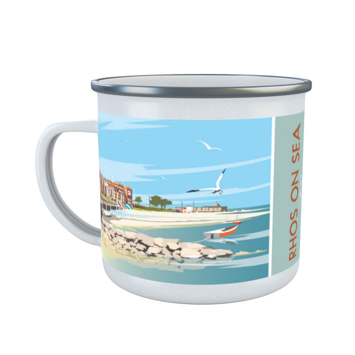 Rhos on Sea, Wales Enamel Mug