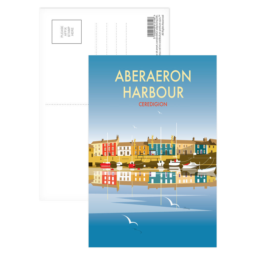 Aberaeron Harbour Postcard
