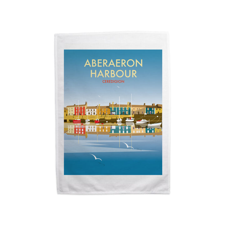 Aberaeron Harbour Tea Towel