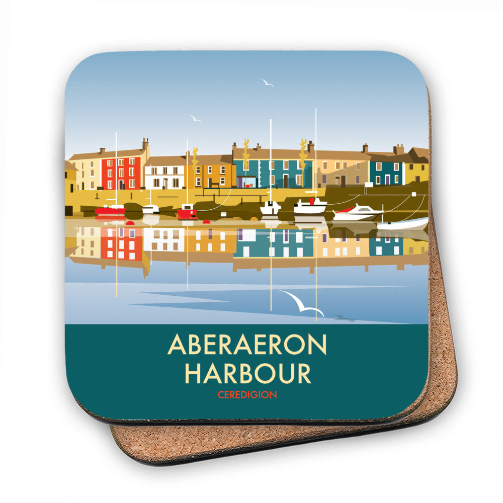 Aberaeron Harbour MDF Coaster