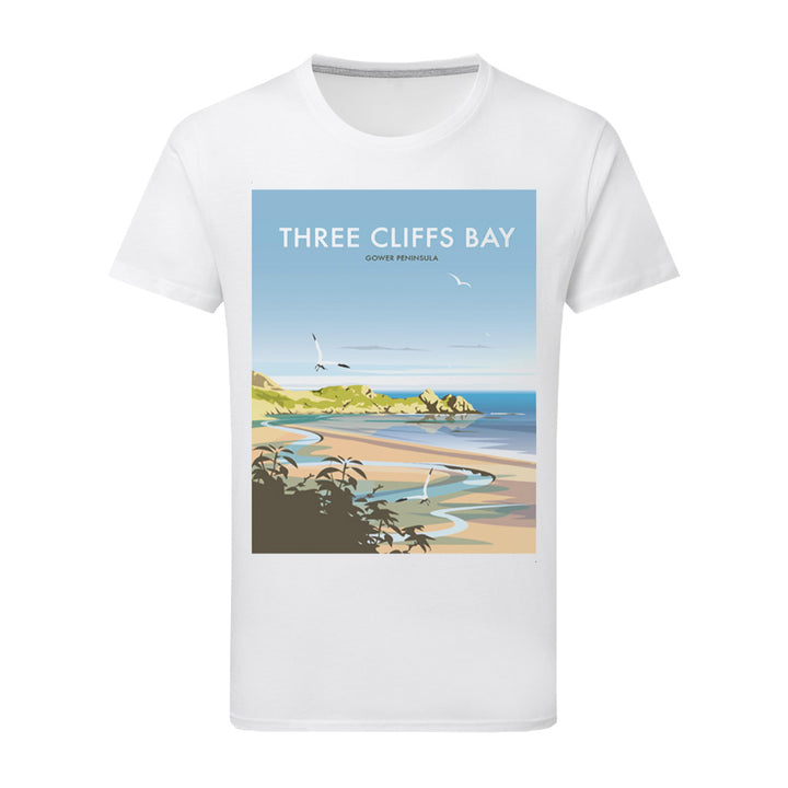 Three Cliffs Bay T-Shirt by Dave Thompson