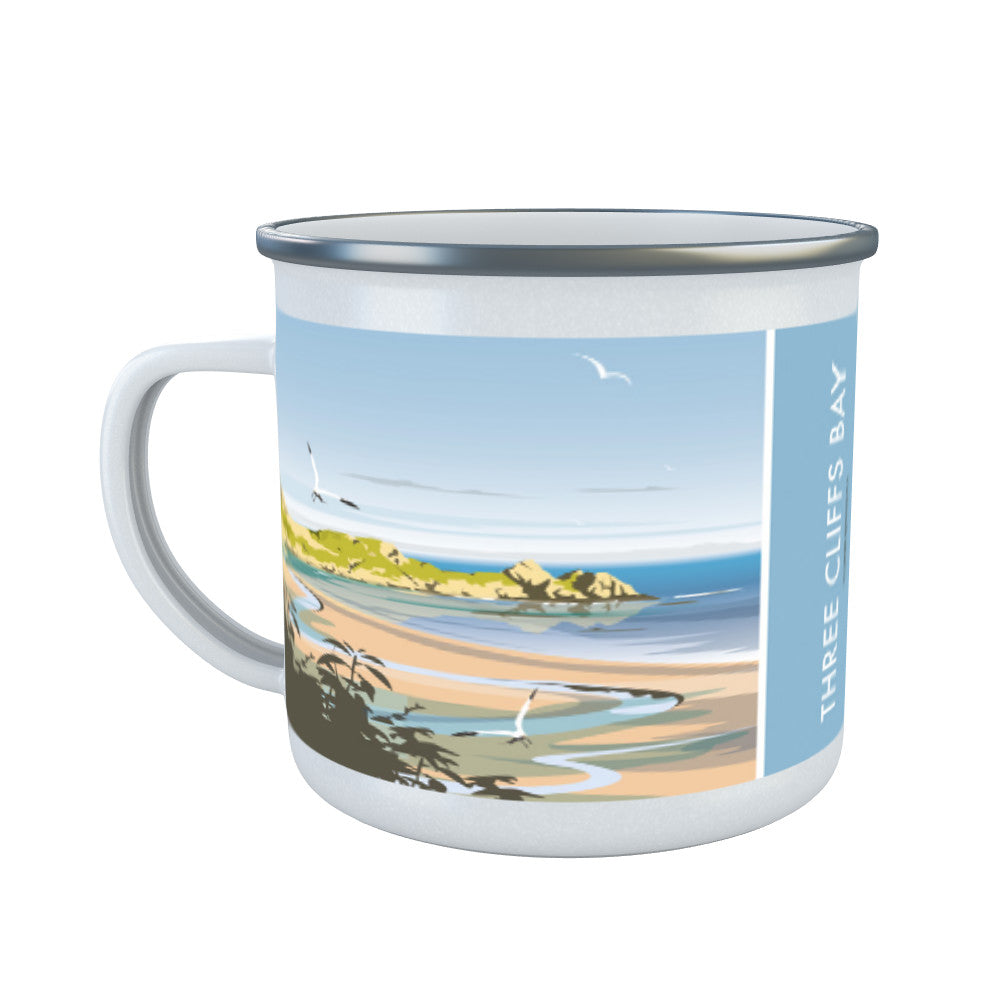 Three Cliffs Bay, Wales Enamel Mug