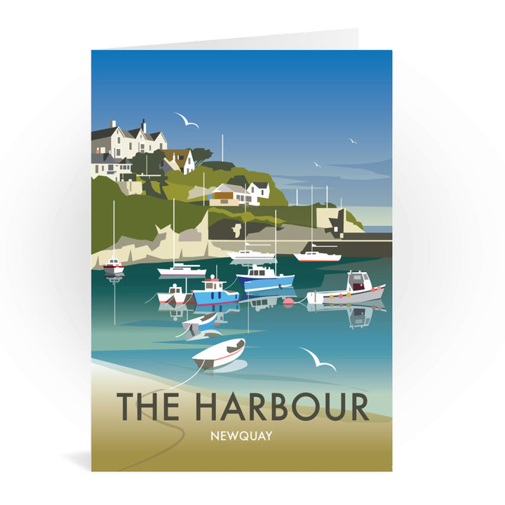 The Harbour, Newquay Greeting Card 7x5
