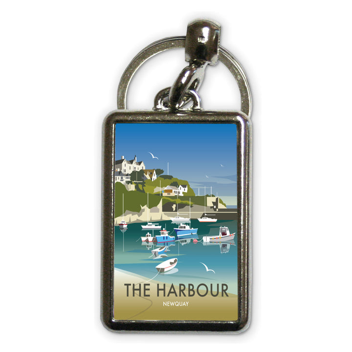 The Harbour, Newquay Metal Keyring