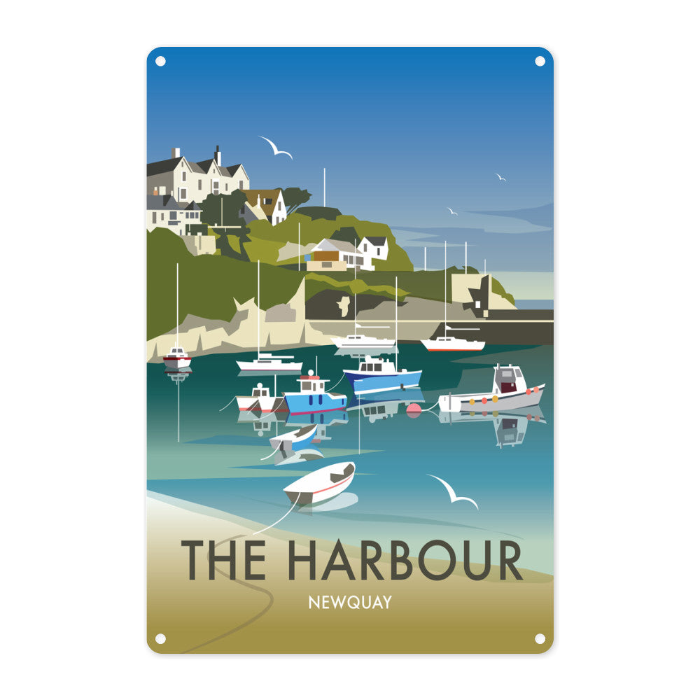 The Harbour, Newquay Metal Sign
