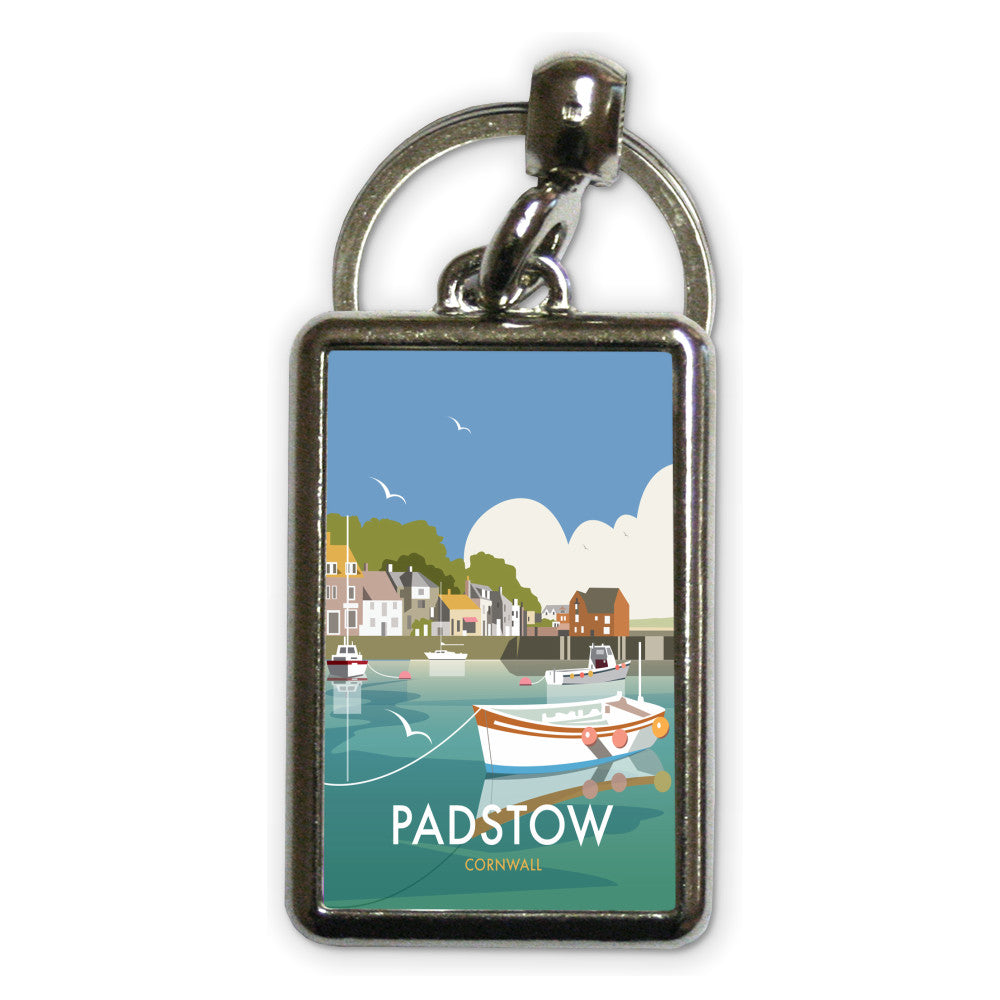 Padstow, Cornwall Metal Keyring