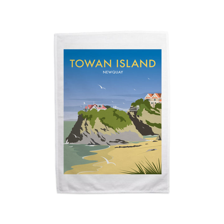 Towan Island, Newquay Tea Towel