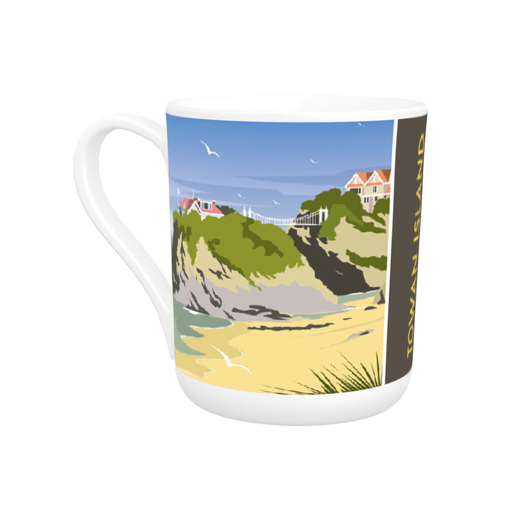 Towan Island, Newquay Bone China Mug