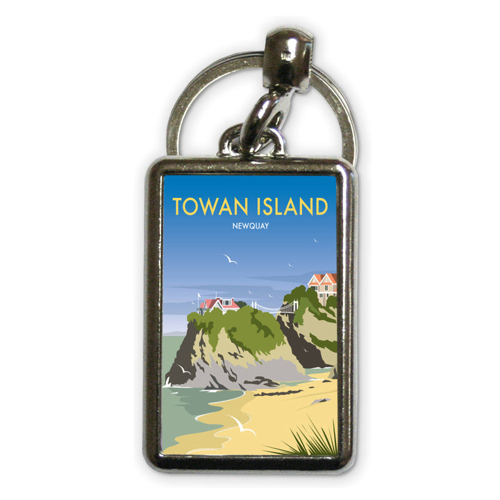 Towan Island, Newquay Metal Keyring