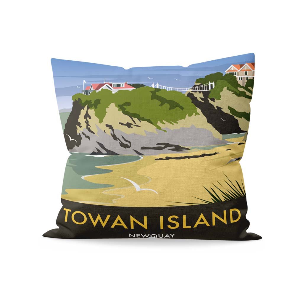 Towan Island, Newquay Fibre Filled Cushion