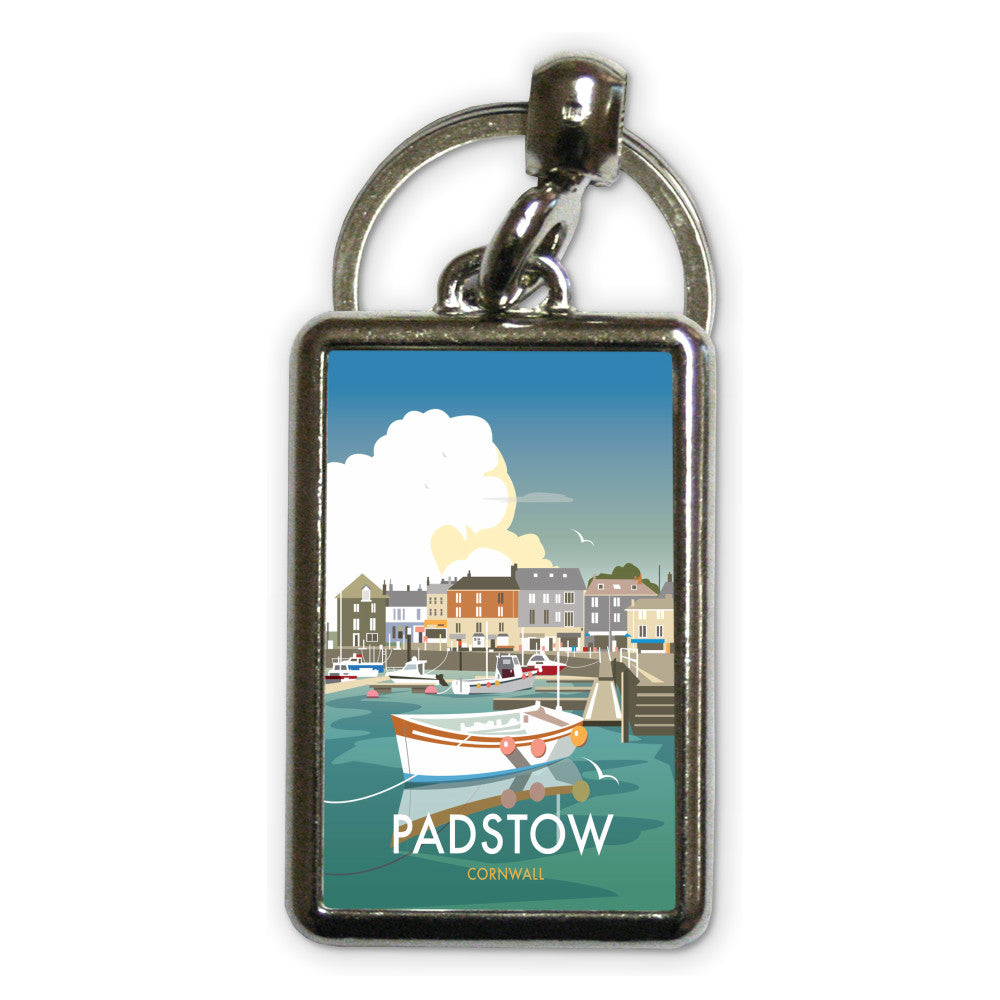 Padstow, Cornwall Metal Keyring