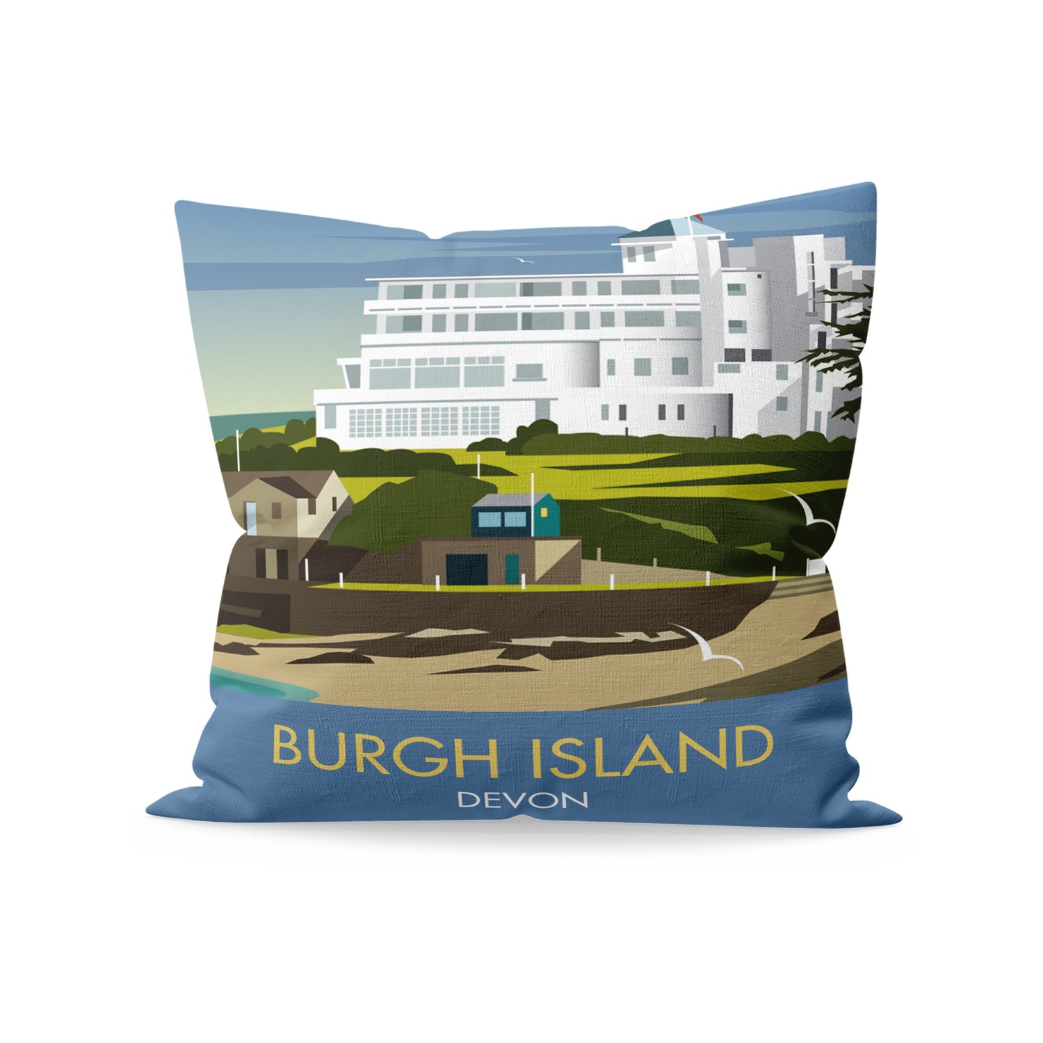 Burgh Island, Devon Fibre Filled Cushion