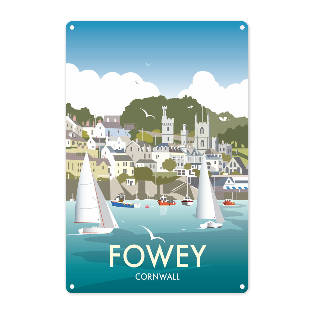 Fowey, Cornwall Metal Sign