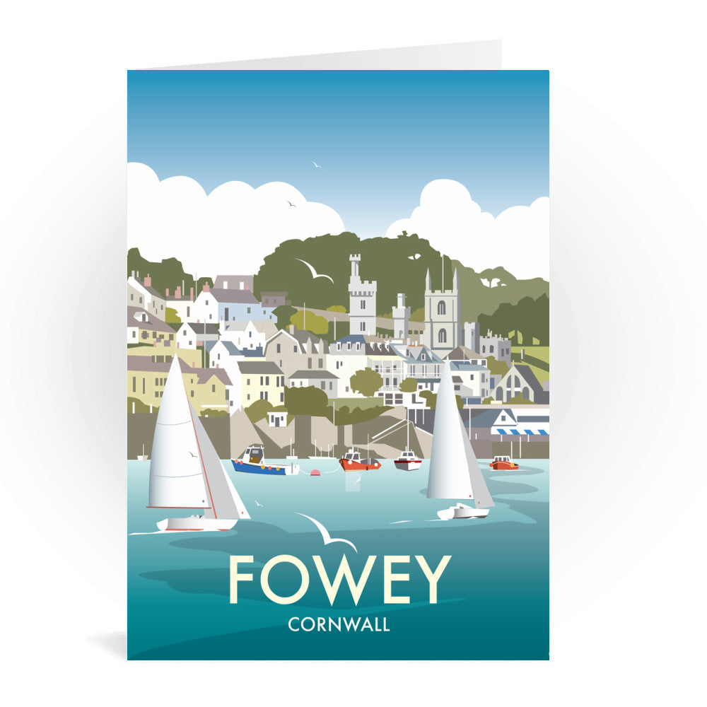 Fowey, Cornwall Greeting Card 7x5