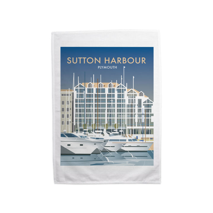 Sutton Harbour, Plymouth Tea Towel