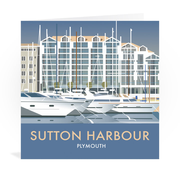 Sutton Harbour, Plymouth Greeting Card 7x5
