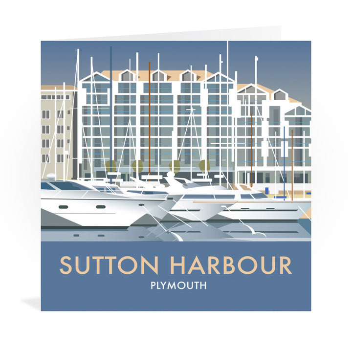 Sutton Harbour, Plymouth Greeting Card 7x5