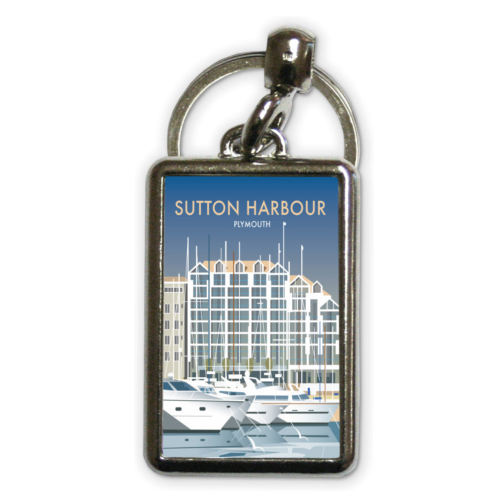 Sutton Harbour, Plymouth Metal Keyring