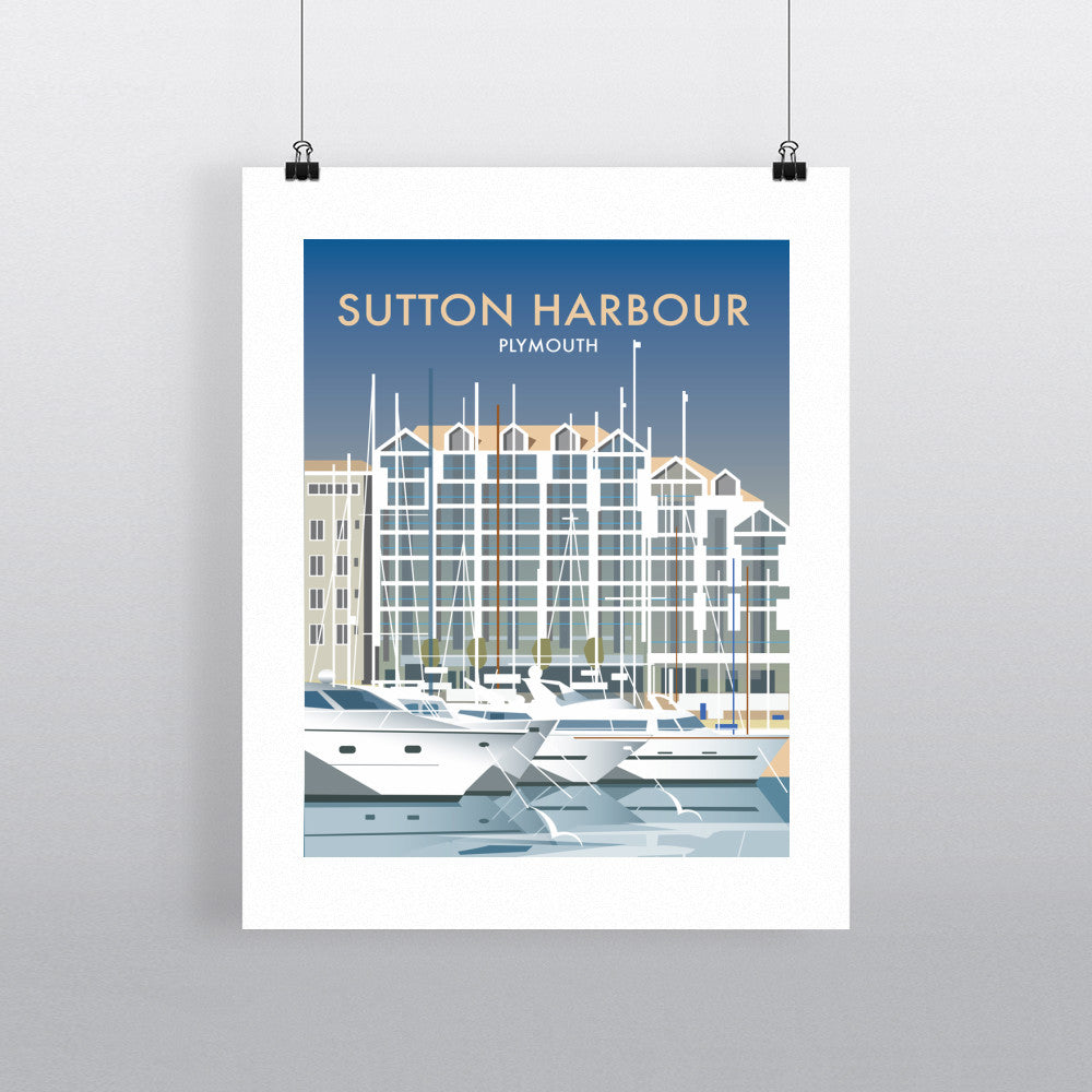 Sutton Harbour, Plymouth 90x120cm Fine Art Print
