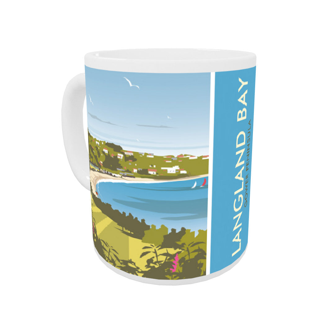 Langland Bay, Gower Peninsula Coloured Insert Mug