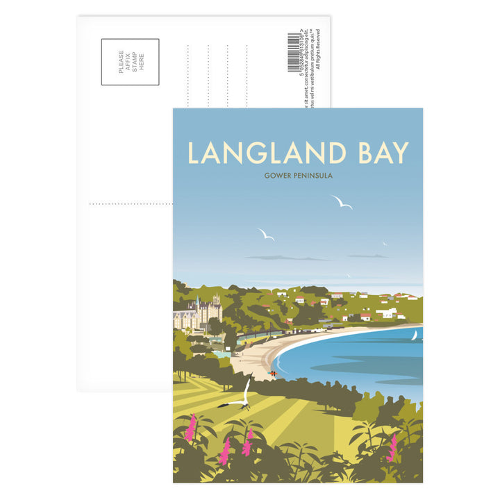 Langland Bay, Gower Peninsula Postcard Pack