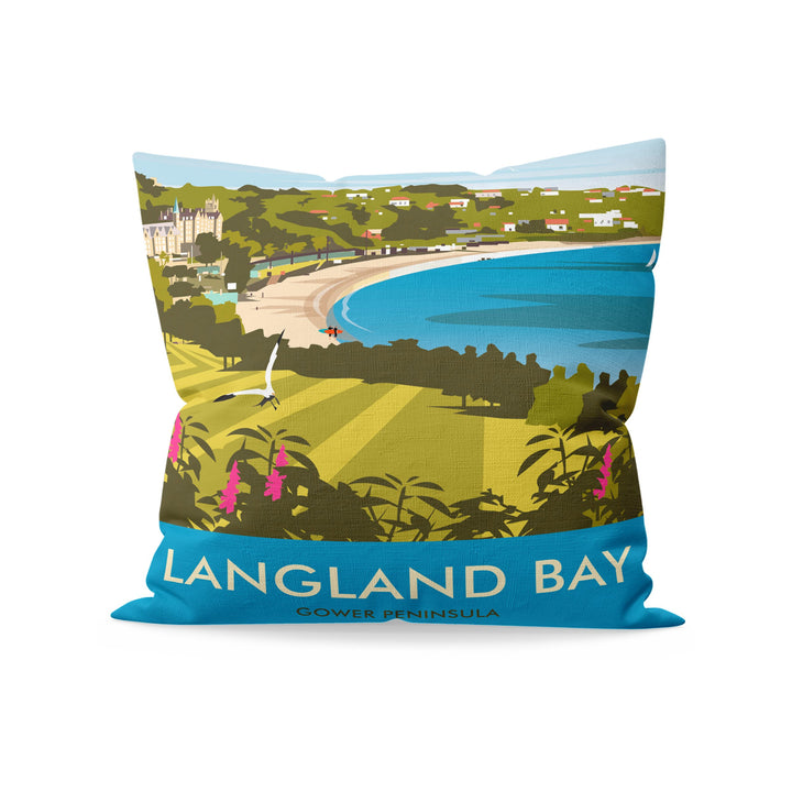 Langland Bay, Gower Peninsula Fibre Filled Cushion