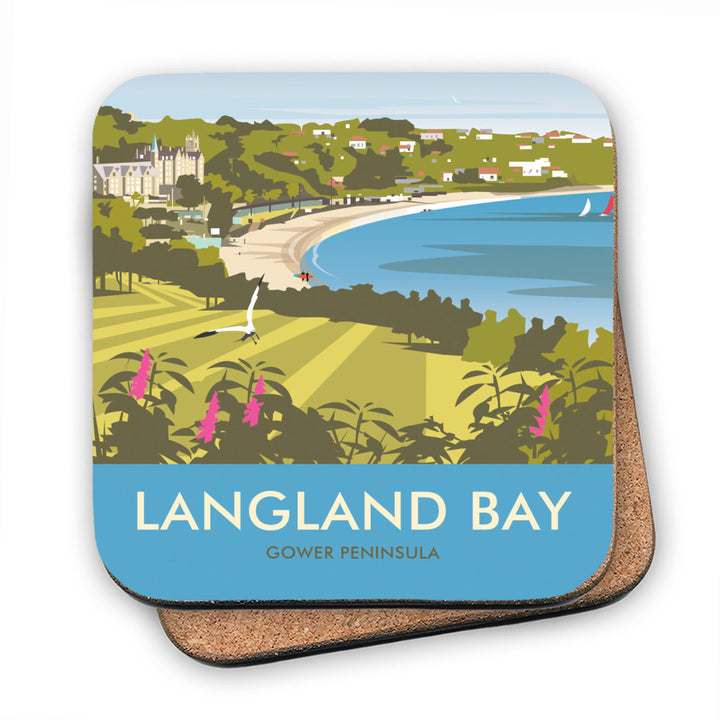 Langland Bay, Gower Peninsula MDF Coaster
