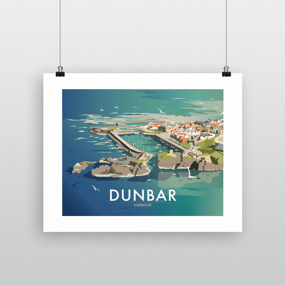 Dunbar Harbour 90x120cm Fine Art Print