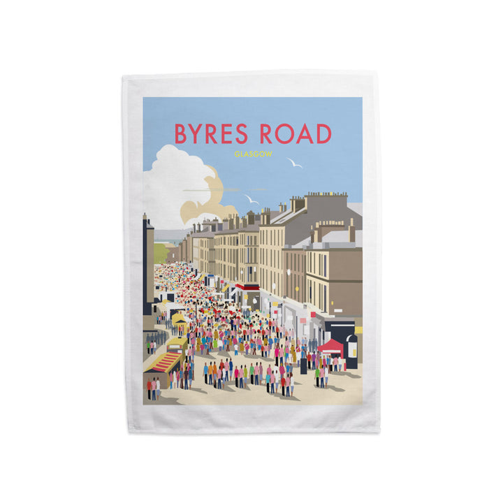 Byres Road, Glasgow Tea Towel